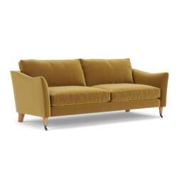4 Seater Sofa - Mustard - Matt Velvet - Robinson - The Cotswold Company