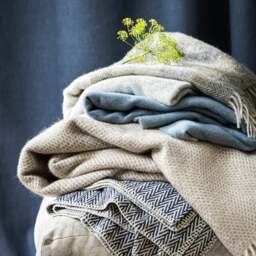 Throw With Cashmere - Sky Blue - Home Accessories - The Cotswold Company - thumbnail 2