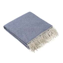 Throw With Cashmere - Sky Blue - Home Accessories - The Cotswold Company - thumbnail 4