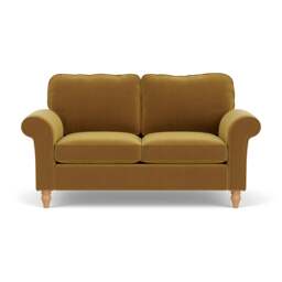 Large 2 Seater Sofa - Mustard - Matt Velvet - Hurley - The Cotswold Company - thumbnail 2