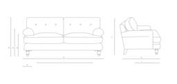 4 Seater Sofa - Natural - Compton Stripe - Talbot - The Cotswold Company - thumbnail 6