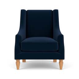 Armchair - Deep blue - Matt Velvet - Annie - The Cotswold Company - thumbnail 2