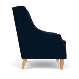 Armchair - Deep blue - Matt Velvet - Annie - The Cotswold Company - thumbnail 3