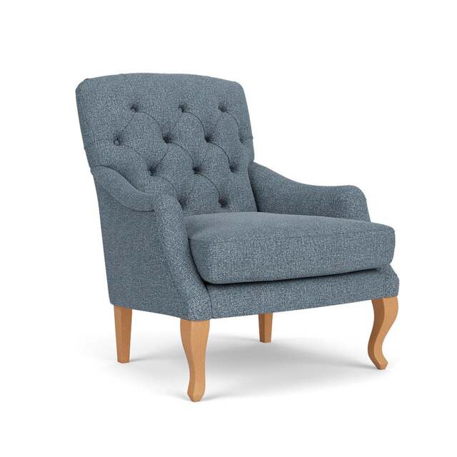 Armchair - Mid Blue - Aquaclean Oxford - Olivia - The Cotswold Company - image 1