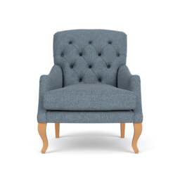 Armchair - Mid Blue - Aquaclean Oxford - Olivia - The Cotswold Company - thumbnail 2