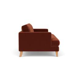 3 Seater Sofa - Brick - Matt Velvet - Jackson - The Cotswold Company - thumbnail 3