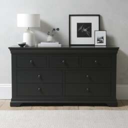 7 Drawer Wide Chest - Chantilly Dusky Black - The Cotswold Company - thumbnail 2