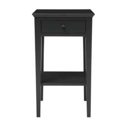 Chantilly Dusky Black Narrow Bedside Table - The Cotswold Company - thumbnail 4