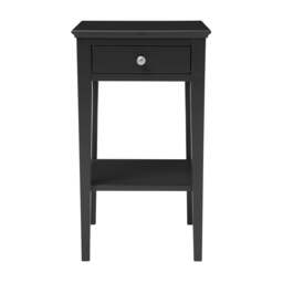 Chantilly Dusky Black Narrow Bedside Table - The Cotswold Company - thumbnail 3
