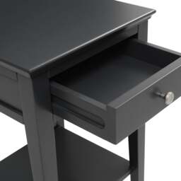 Chantilly Dusky Black Narrow Bedside Table - The Cotswold Company - thumbnail 7