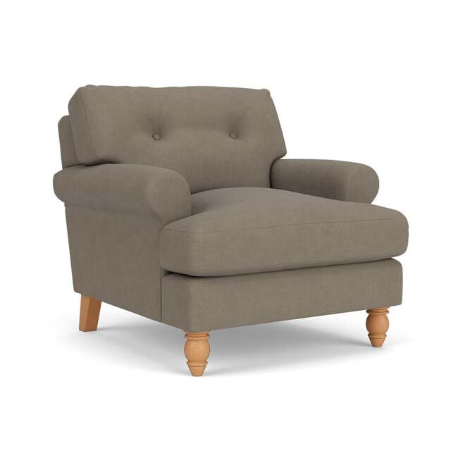 Armchair - Mid Grey - House Linen Mix - Talbot - The Cotswold Company - image 1