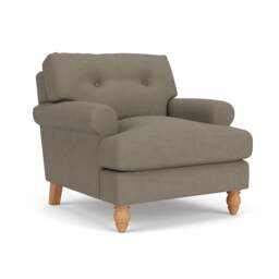 Armchair - Mid Grey - House Linen Mix - Talbot - The Cotswold Company - thumbnail 1