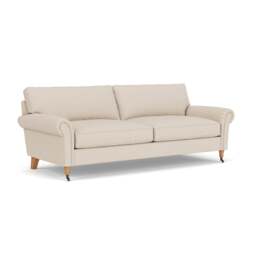 4 Seater Sofa - Lily White - House Linen Mix - Osbourne - The Cotswold Company