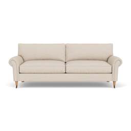 4 Seater Sofa - Lily White - House Linen Mix - Osbourne - The Cotswold Company - thumbnail 2