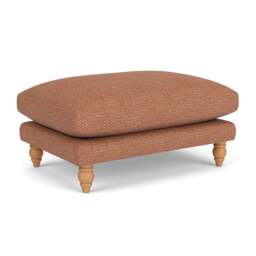 Foot Stool - Brick - Herringbone Weave - Emily - The Cotswold Company