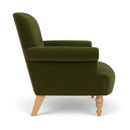 Armchair - Forest Green - Matt Velvet - Harriet - The Cotswold Company - thumbnail 3