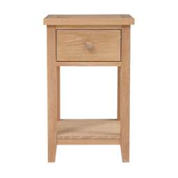 1 Drawer Bedside Table - Inglesham Whitewash Oak - The Cotswold Company - thumbnail 6