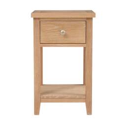 1 Drawer Bedside Table - Inglesham Whitewash Oak - The Cotswold Company - thumbnail 5