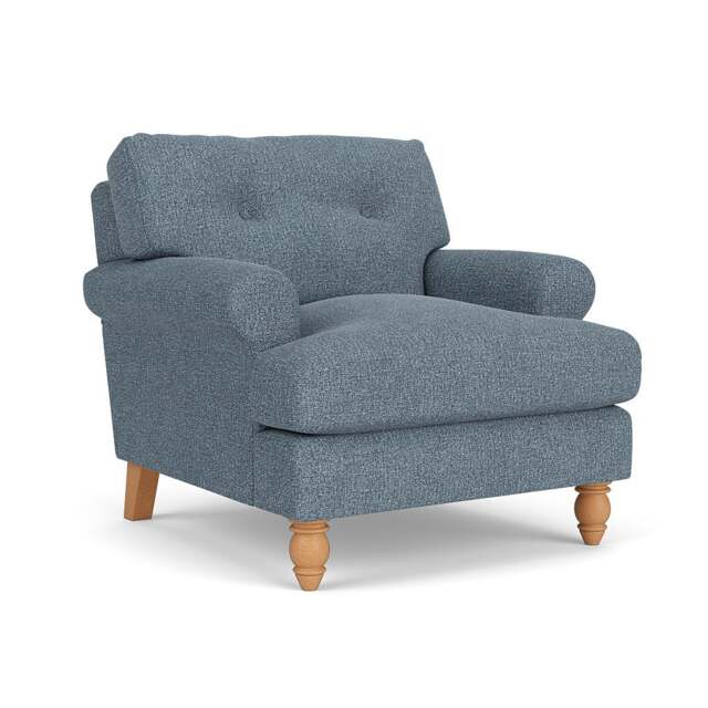 Armchair - Mid Blue - Aquaclean Oxford - Talbot - The Cotswold Company - image 1