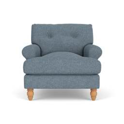 Armchair - Mid Blue - Aquaclean Oxford - Talbot - The Cotswold Company - thumbnail 2