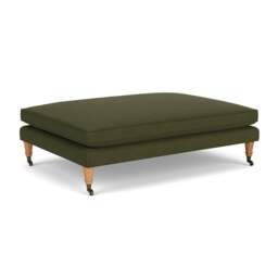 Foot Stool - Forest Green - House Linen Mix - Taylor - The Cotswold Company - thumbnail 1