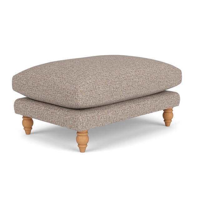 Foot Stool - Natural Mix - Textured Weave - Emily - The Cotswold Company - image 1