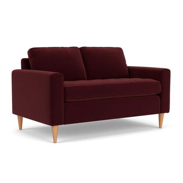 2 Seater Sofa - Dark Rosehip - Matt Velvet - Saxon - The Cotswold Company - image 1