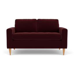 2 Seater Sofa - Dark Rosehip - Matt Velvet - Saxon - The Cotswold Company - thumbnail 2