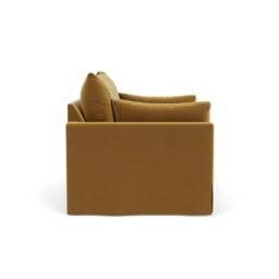 2 Seater Sofa - Mustard - Matt Velvet - Ashton - The Cotswold Company - thumbnail 3
