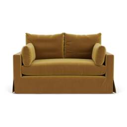 2 Seater Sofa - Mustard - Matt Velvet - Ashton - The Cotswold Company - thumbnail 2