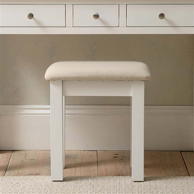 Dressing Table Stool - Chester Pure White - The Cotswold Company - image 1
