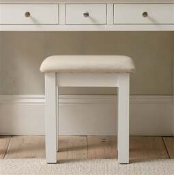 Dressing Table Stool - Chester Pure White - The Cotswold Company