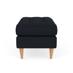 Foot Stool - Ink - House Linen Mix - Saxon Small - The Cotswold Company - thumbnail 3