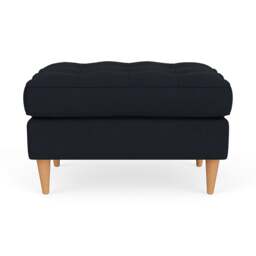 Foot Stool - Ink - House Linen Mix - Saxon Small - The Cotswold Company - thumbnail 2