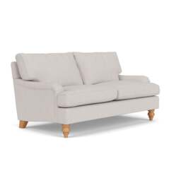 Large 2 Seater Sofa - Soft White - Luxury Italian Linen - Morris - The Cotswold Company