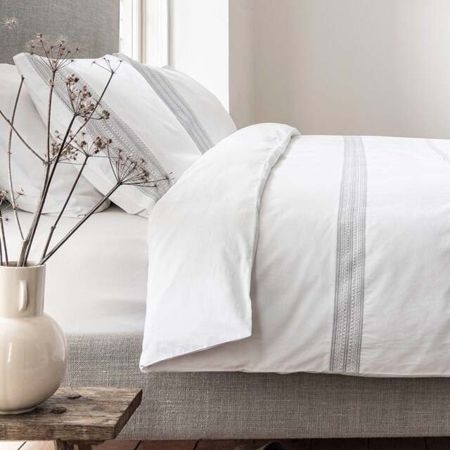 Grey Super King Duvet Cover Set - Avebury - The Cotswold Company - image 1