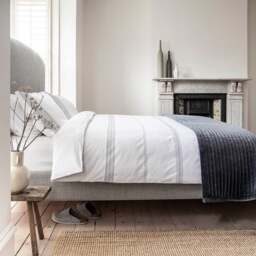 Grey Super King Duvet Cover Set - Avebury - The Cotswold Company - thumbnail 2