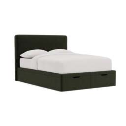 Ellis King Size Ottoman Storage Bed - Moss - Eco Chenille - The Cotswold Company