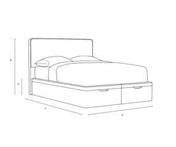 Ellis King Size Ottoman Storage Bed - Moss - Eco Chenille - The Cotswold Company - thumbnail 6