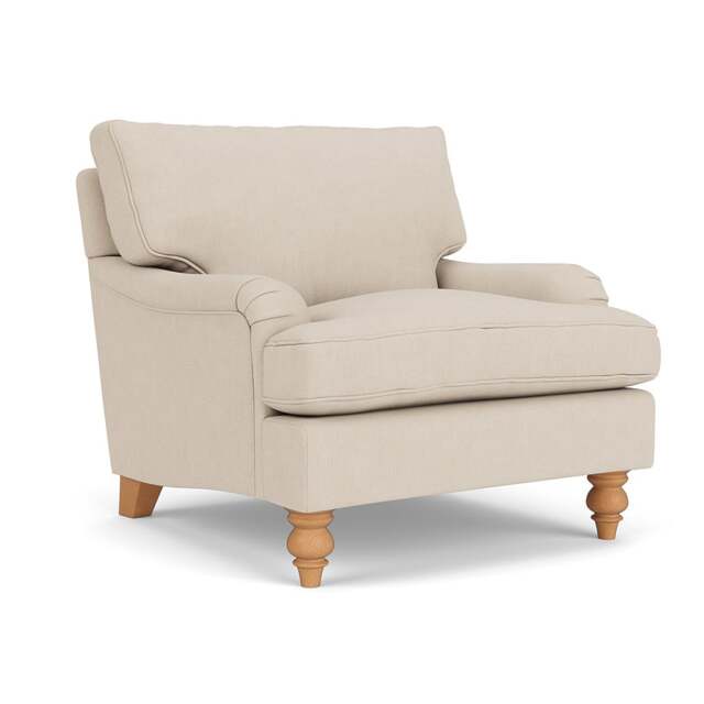 Armchair - Lily White - House Linen Mix - Morris - The Cotswold Company - image 1