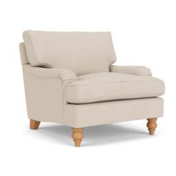 Armchair - Lily White - House Linen Mix - Morris - The Cotswold Company