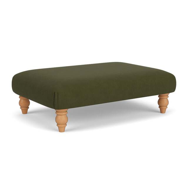 Foot Stool - Forest Green - House Linen Mix - Clara - The Cotswold Company - image 1
