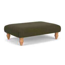 Foot Stool - Forest Green - House Linen Mix - Clara - The Cotswold Company - thumbnail 1