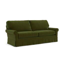 4 Seater Sofa - Forest Green - Matt Velvet - Dawson - The Cotswold Company - thumbnail 1
