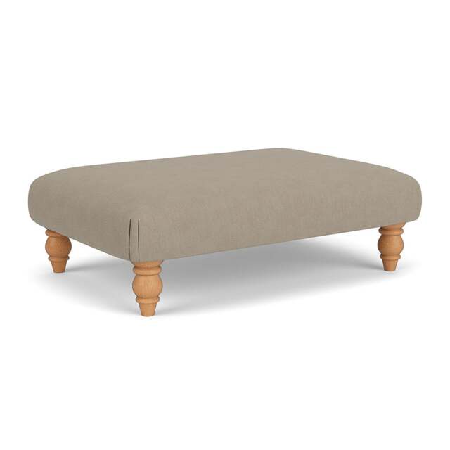 Foot Stool - Dove grey - House Linen Mix - Clara - The Cotswold Company - image 1
