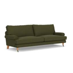 4 Seater Sofa - Forest Green - House Linen Mix - Stewart - The Cotswold Company - thumbnail 1