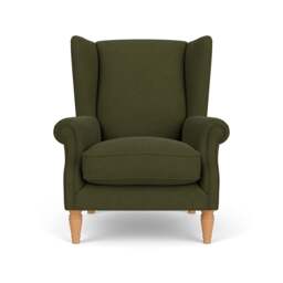 Armchair - Forest Green - House Linen Mix - Alice - The Cotswold Company - thumbnail 2