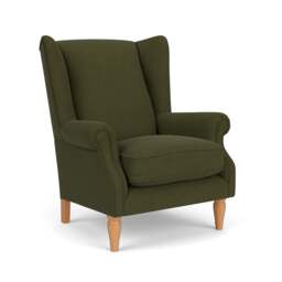 Armchair - Forest Green - House Linen Mix - Alice - The Cotswold Company