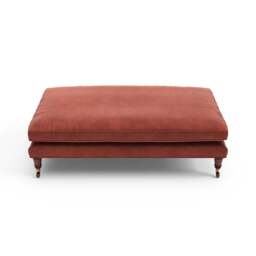 Foot Stool - Brick - Matt Velvet - Taylor - The Cotswold Company - thumbnail 4