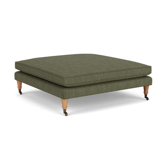 Foot Stool - Fern - Luxury Italian Linen - Taylor Small - The Cotswold Company - image 1